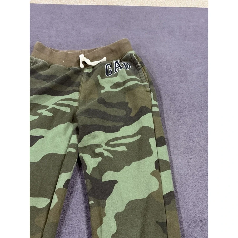 Gap Jogger Pants Kids XL Multicolor Camouflage Fleece Lined Tapered Drawstring